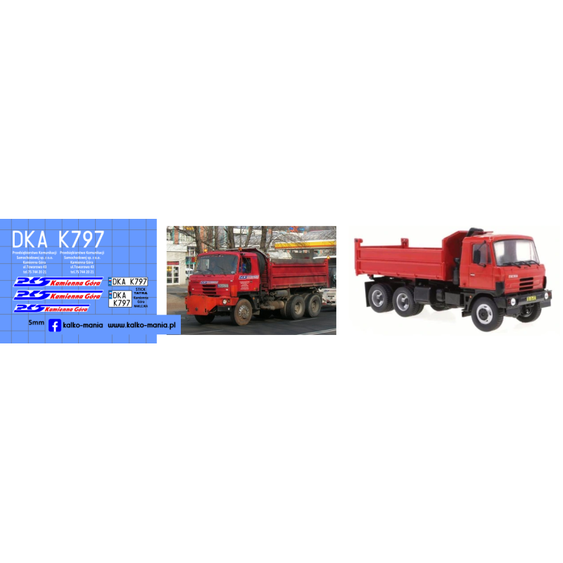 tatra 815 pks kamienna gora kalkomania 1:43