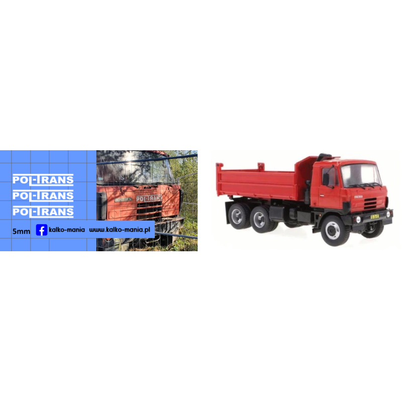 tatra 815 polstrans kalkomania 1:43