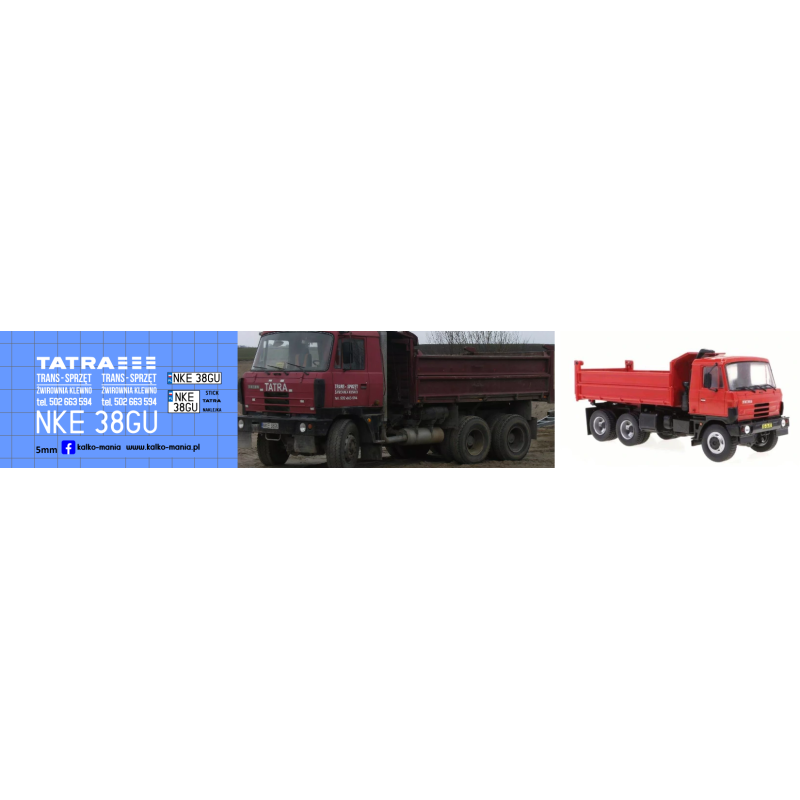 tatra 815 transsprzet kalkomania 1:43