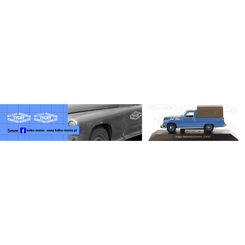 warszawa pickup mprb tychy kalkomania 1:43