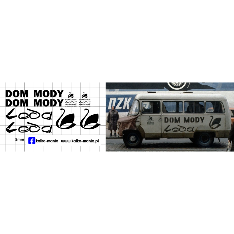 nysa 522 dom mody leda warszawa kalkomania 1:43
