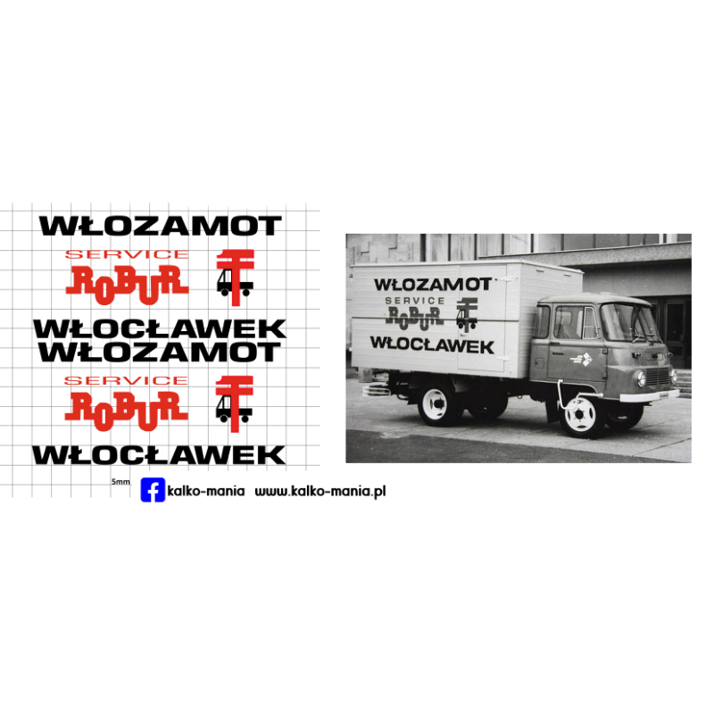robur ld3000 ld3001 wlozamot wroclawek kalkomania 1:43