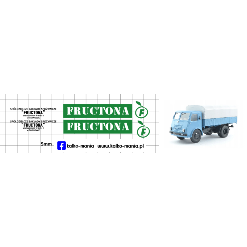 star 20 fructona kalkomania 1:43