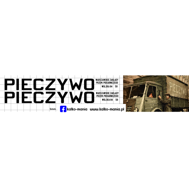 star pieczywo piekarnia warszawa kalkomania 1:43