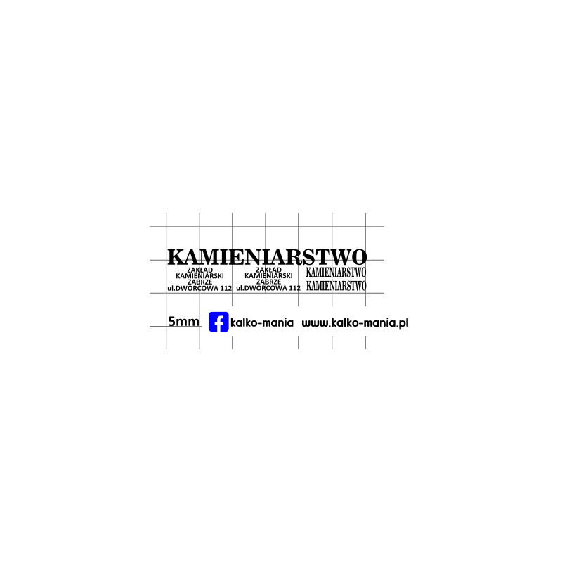 zuk kamieniarstwo nagrobki kalkomania 1:43