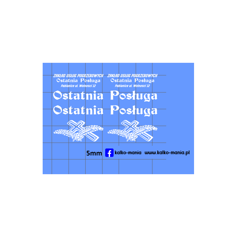 zuk nysa karawan zaklad pogrzebowy ostatnia posluga kalkomania 1:43