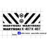 koparka warynski k407 kalkomania 1:43