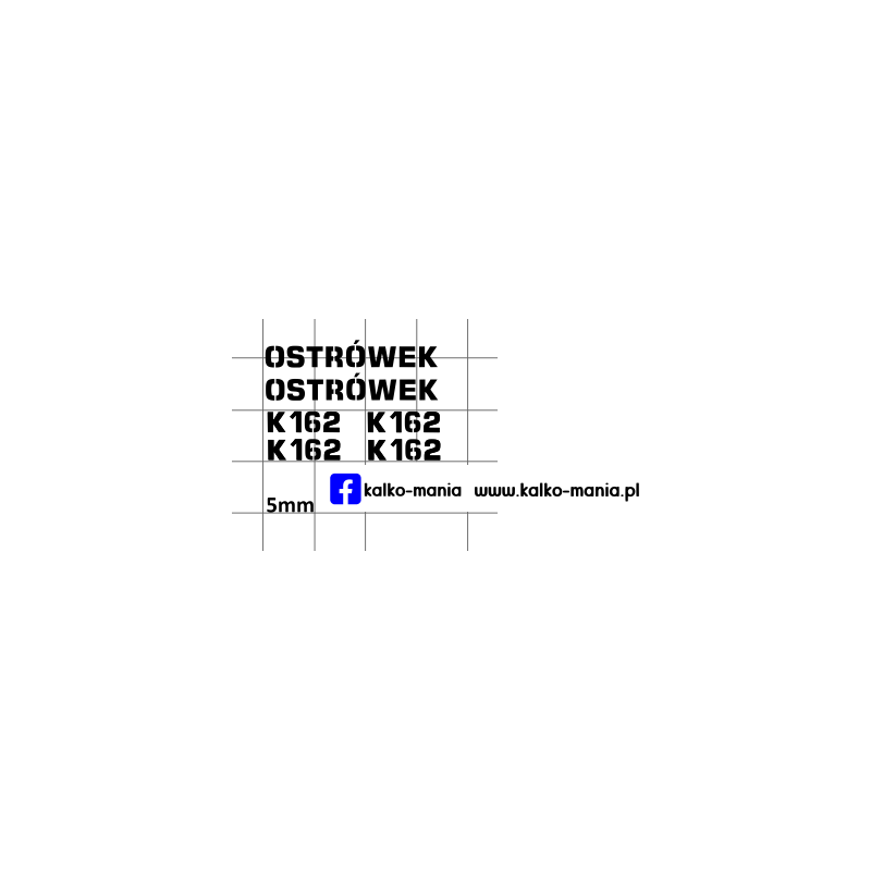 koparko ladowarka ostrowek k162 kalkomania 1:43
