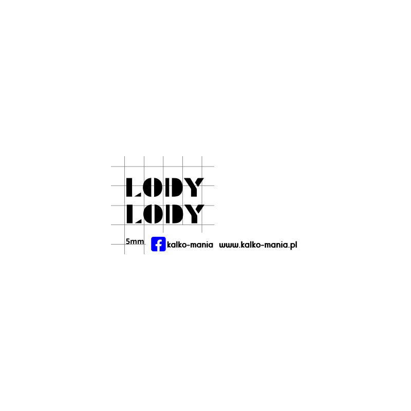 lody logo kalkomania 1:43