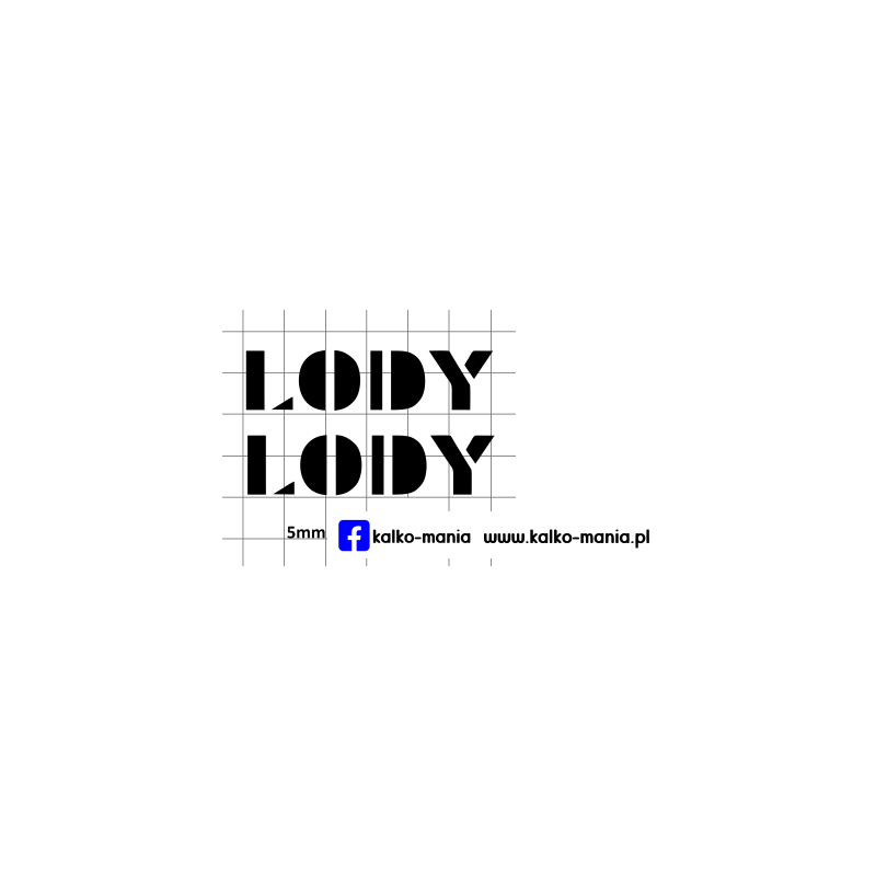 lody logo kalkomania 1:43