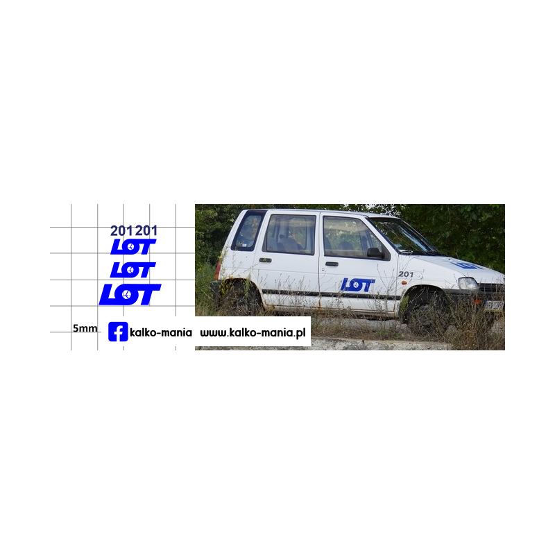 daewoo tico lot lotniskowy kalkomania 1:43