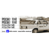 fiat 125p follom me lot lotniskowy kalkomania 1:43