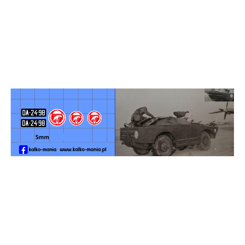 brdm 1 6 batalion powietrzno desantowy lwp kalkomania 1:43
