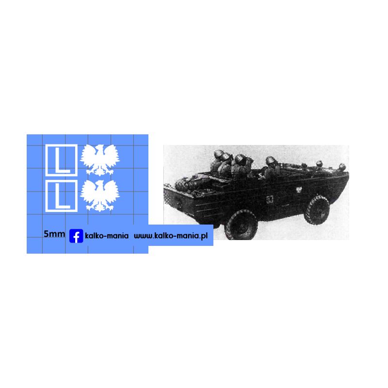 gaz 46 lwp wojsko kalkomania 1:43