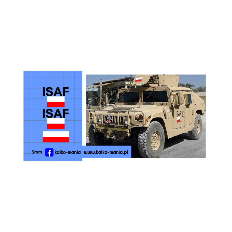 hummer isaf afganistan wojsko kalkomania 1:43