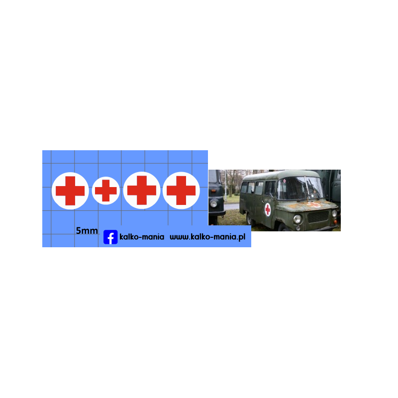 nysa ambulans wojsko lwp kalkomania 1:43