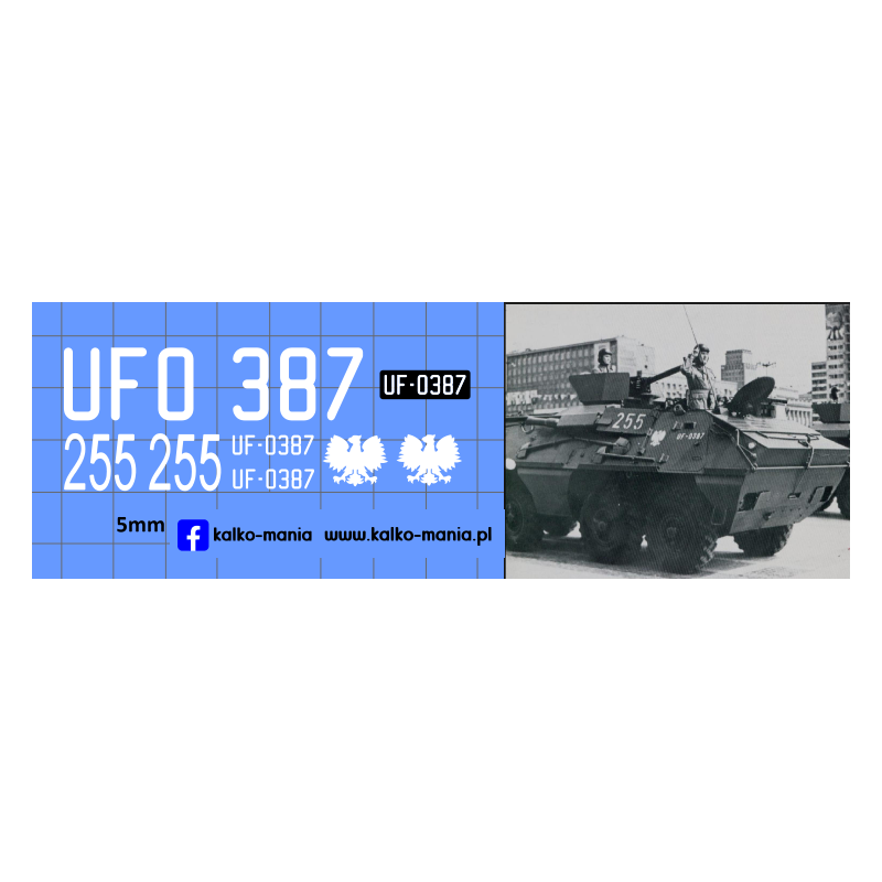skot 1a defilada warszawa 1964 kalkomania 1:43