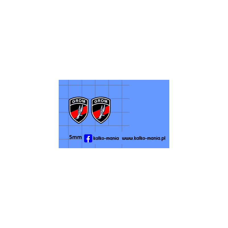 wojsko grom logo kalkomania 1:43