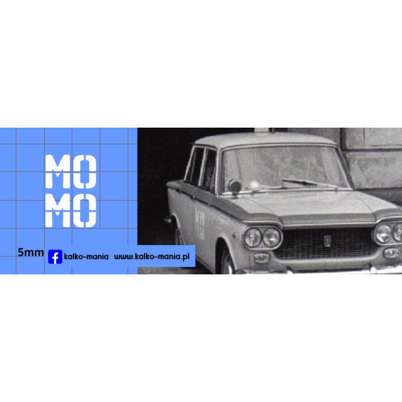 milicja fiat 1500 mo kalkomania 1:43