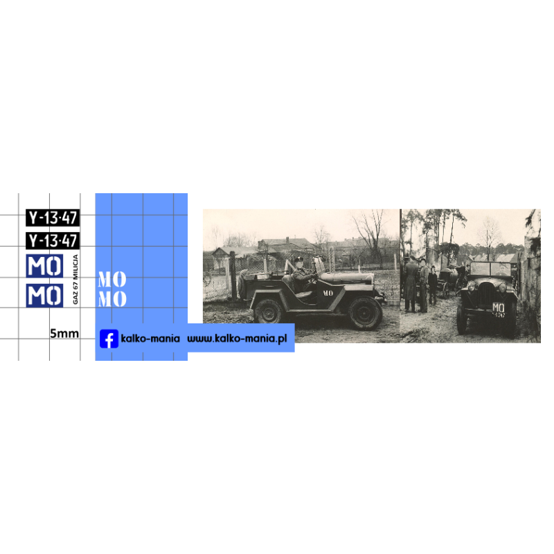 milicja gaz 67 mo kalkomania 1:43