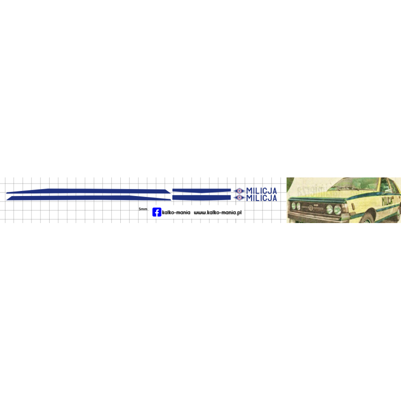 milicja polonez 1500 kalkomania 1:43