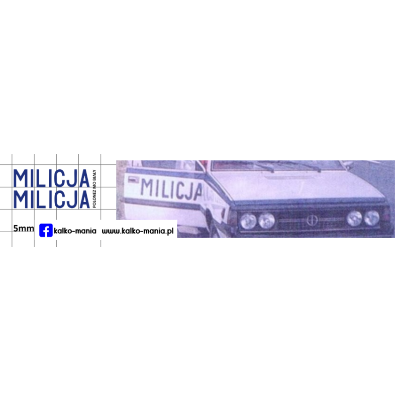 milicja polonez 1500 kalkomania 1:43