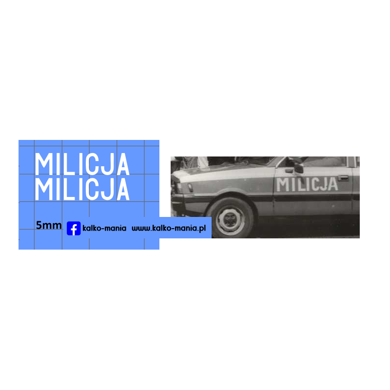 milicja polonez 1500 kalkomania 1:43
