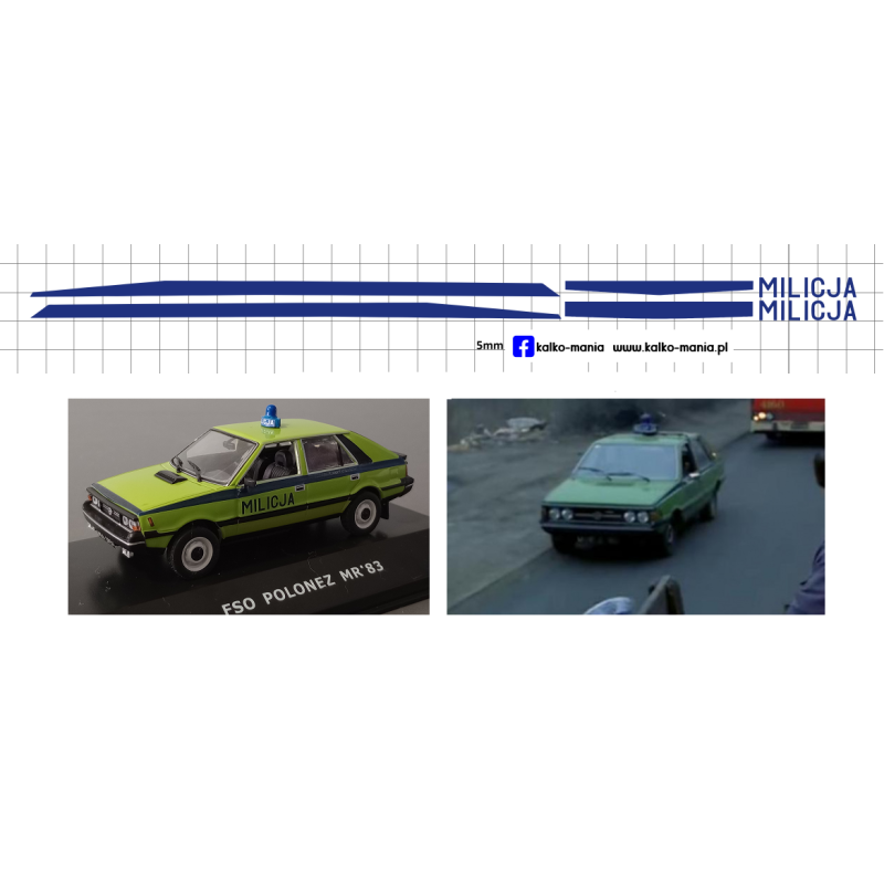 milicja polonez mr 83 kalkomania 1:43