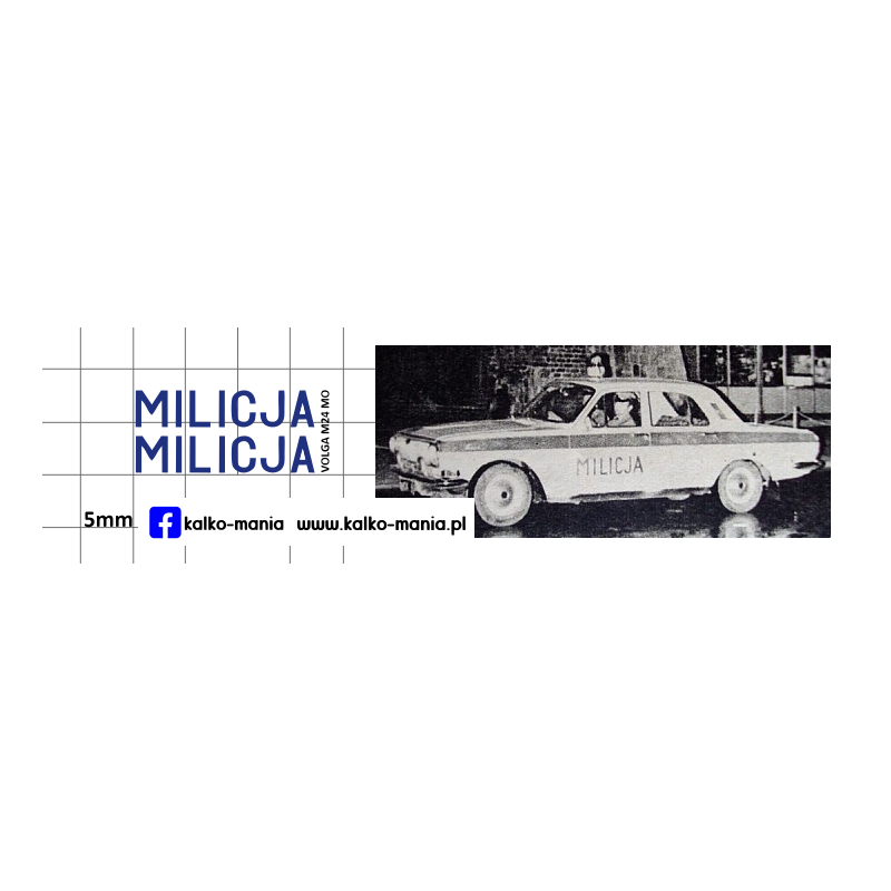 milicja volga wolga m24 kalkomania 1:43