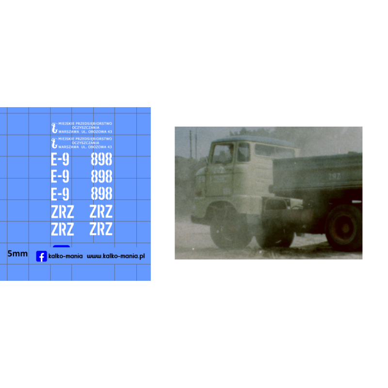 ifa w50 l60 mpo warszawa kalkomania 1:43