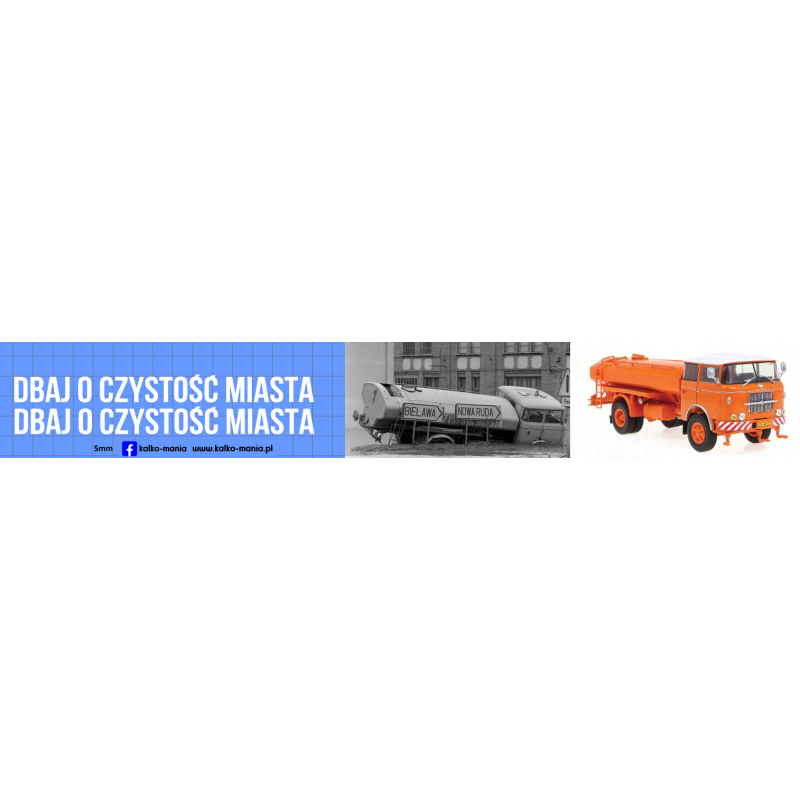 skoda liaz 706 rth polewaczka kalkomania 1:43