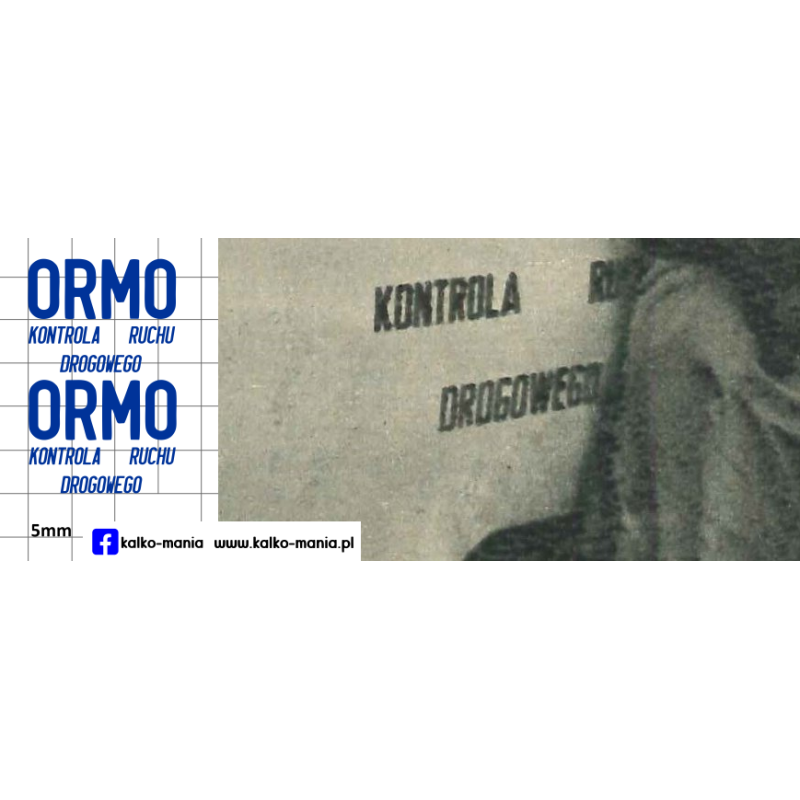 nysa ormo kontrola ruchu drogowego kalkomania 1:43