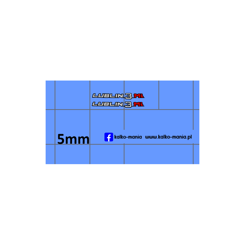 daewoo lublin 3mi logo kalkomania 1:43