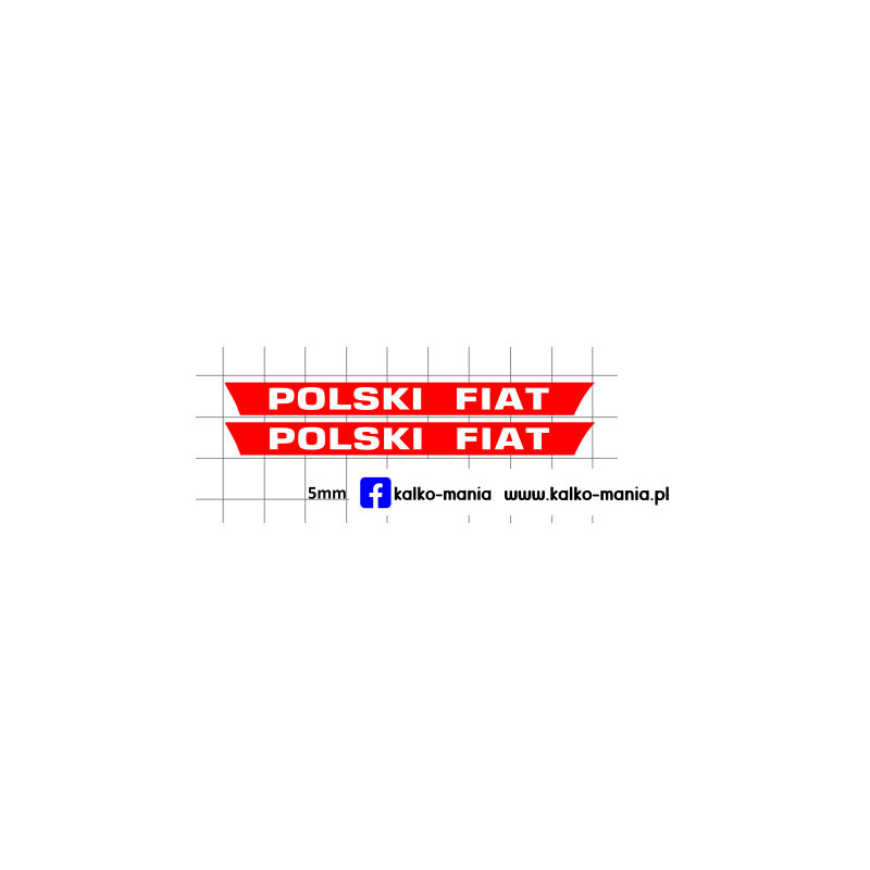 fiat 125p oznaczenie dol drzwi kalkomania 1:43