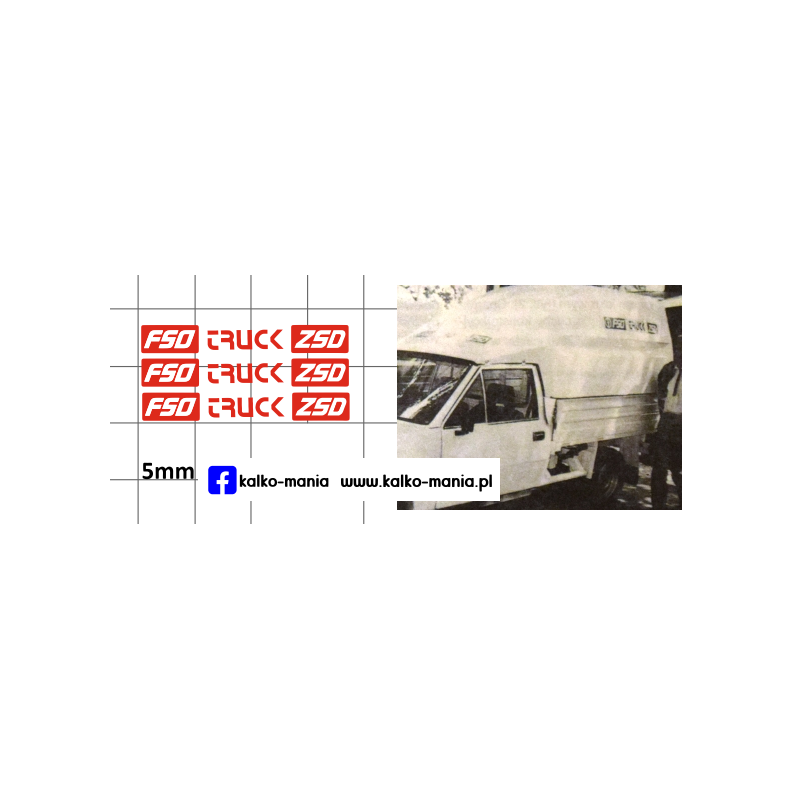 fsd zsd polonez truck kalkomania 1:43