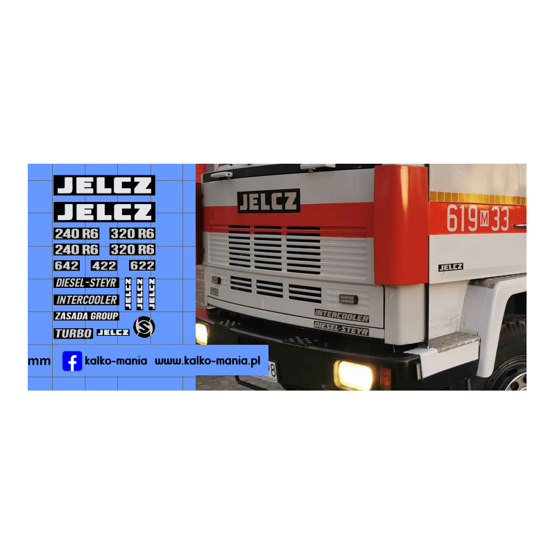 jelcz logo 642 422 622 kalkomania 1:43