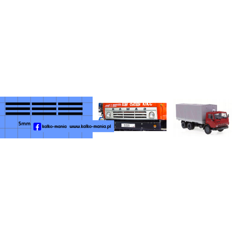 kamaz 5320 grill kalkomania 1:43