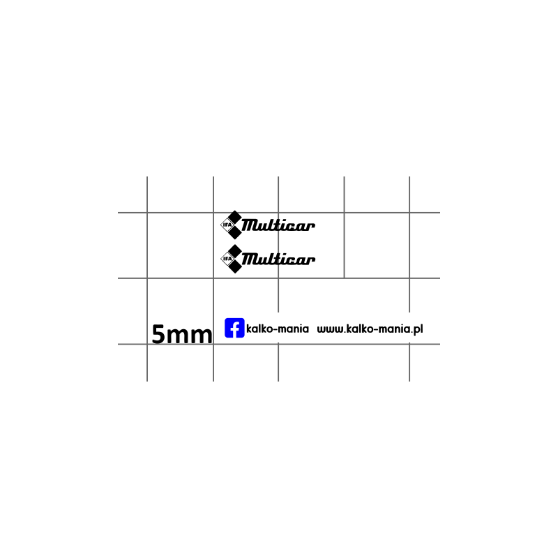 multicar oznaczenia logo kalkomania 1:43
