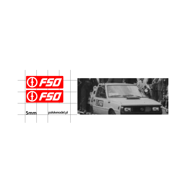 polonez truck fso papieski kalkomania 1:43