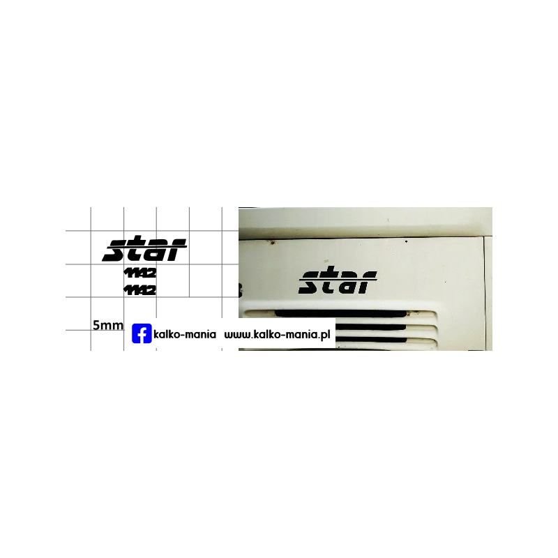 star 1142 logo kalkomania 1:43