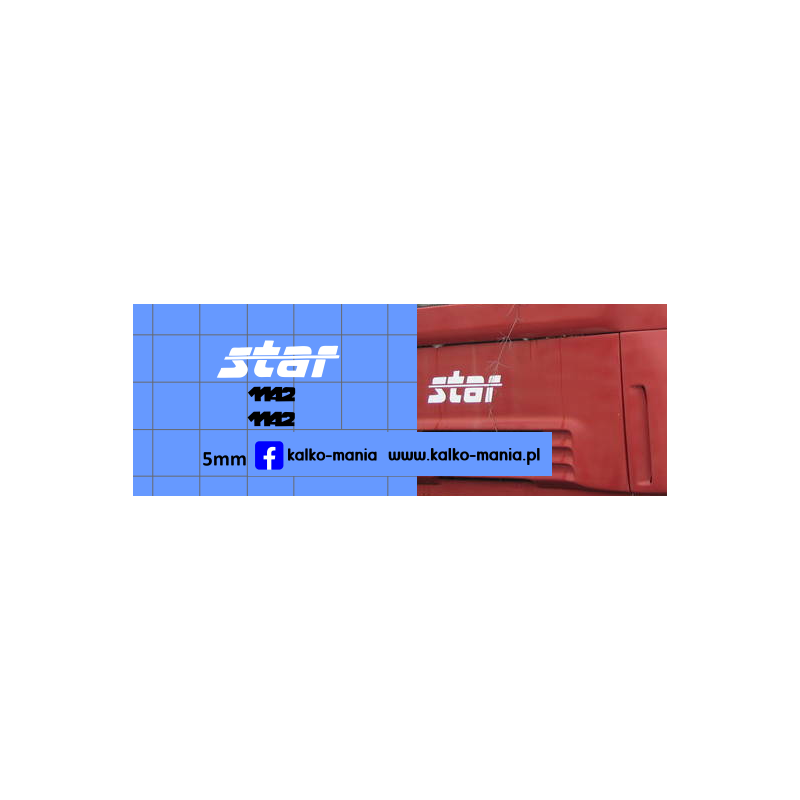 star 1142 logo kalkomania 1:43