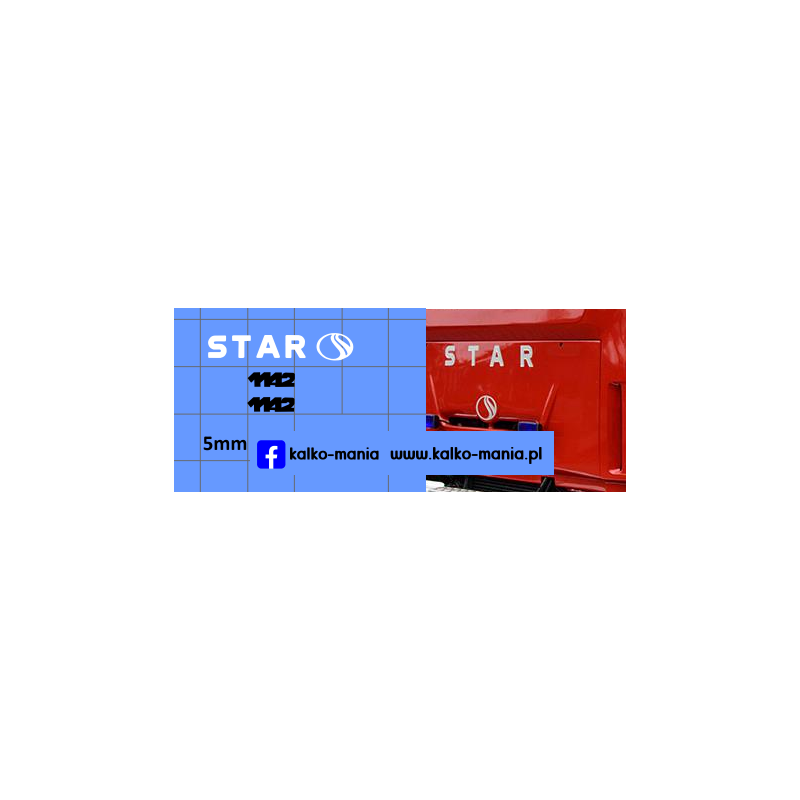 star 1142 logo kalkomania 1:43