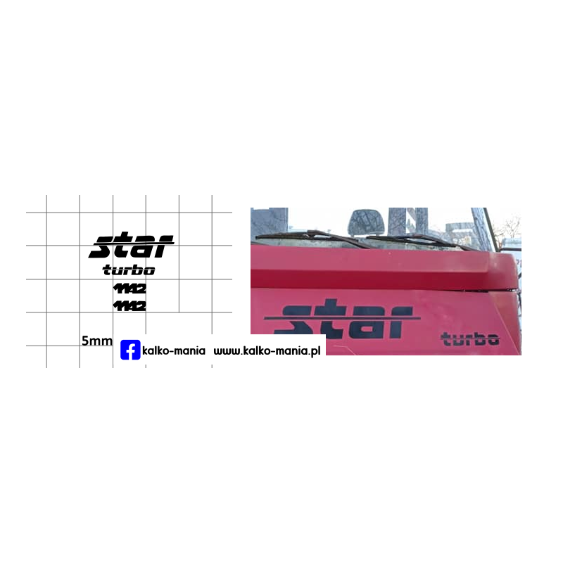 star 1142 turbo logo kalkomania 1:43