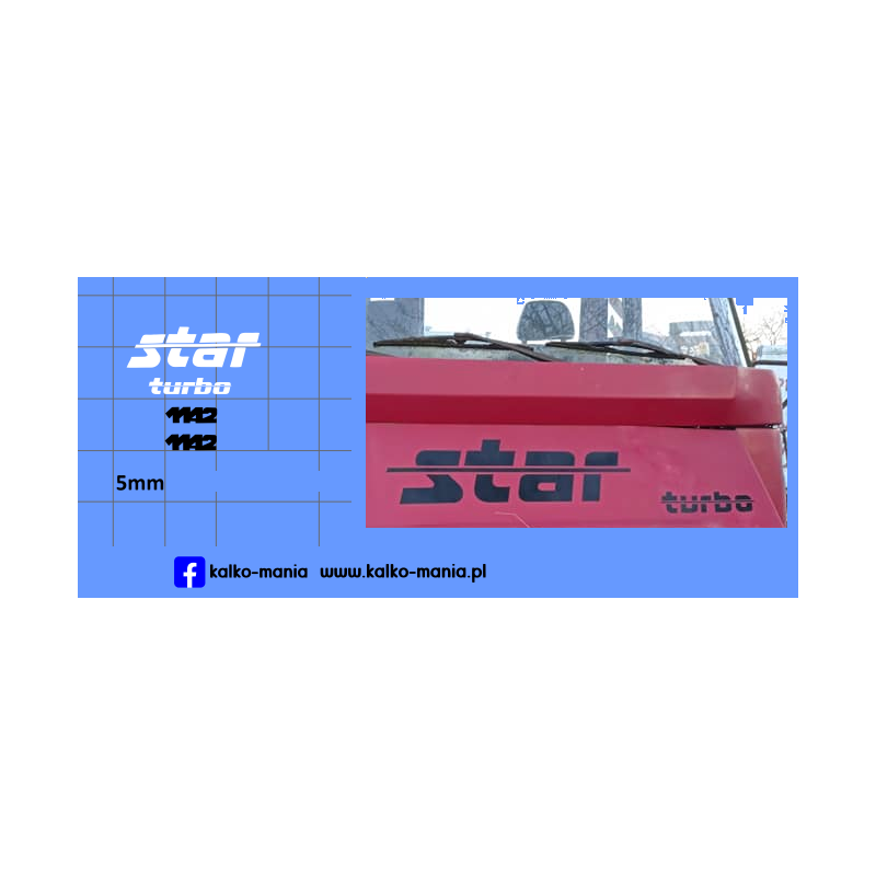 star 1142 turbo logo kalkomania 1:43