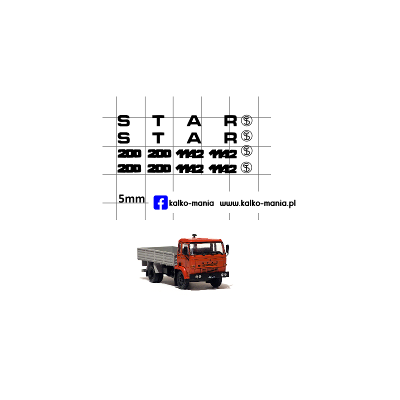 star logo kalkomania 1:43