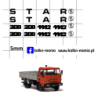 star logo kalkomania 1:43