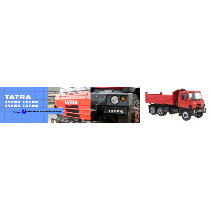 tatra 815 logo biale kalkomania 1:43