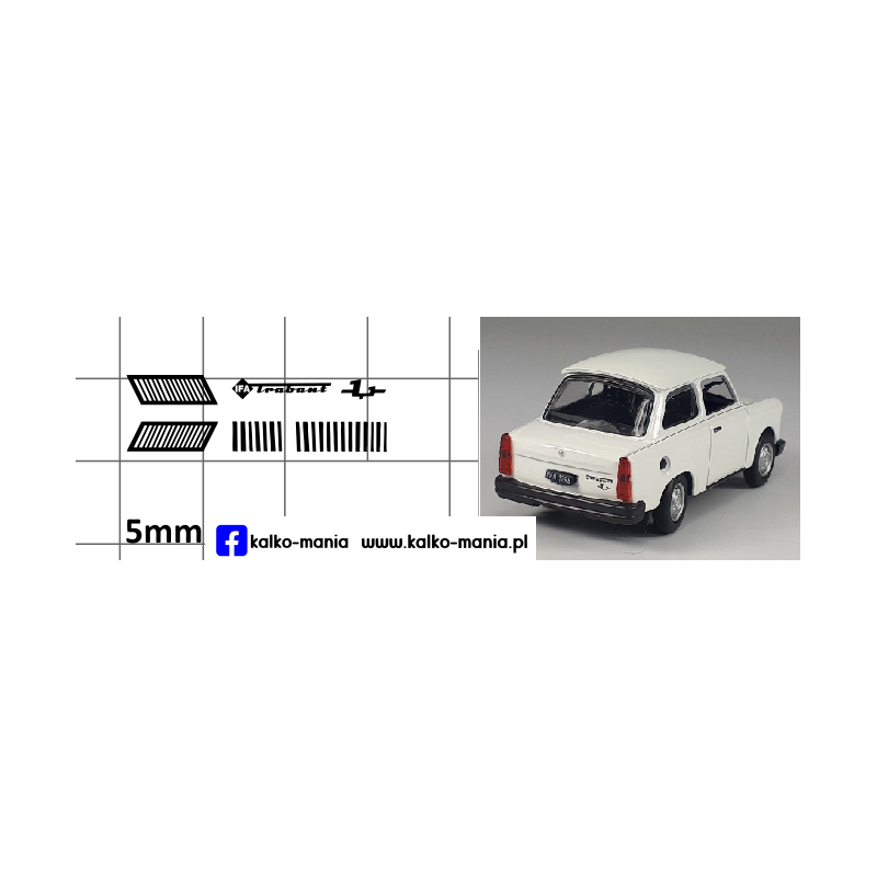 trabant 1 1 polo logo kalkomania 1:43