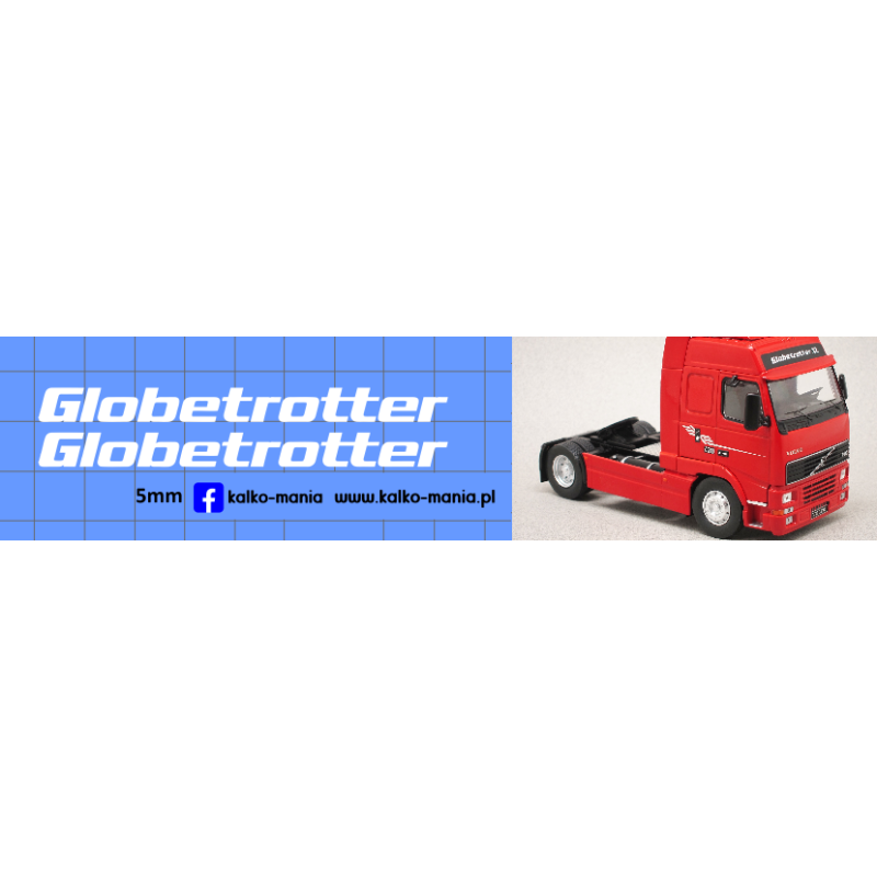 volvo fh12 fh16 globetrotter logo kalkomania 1:43