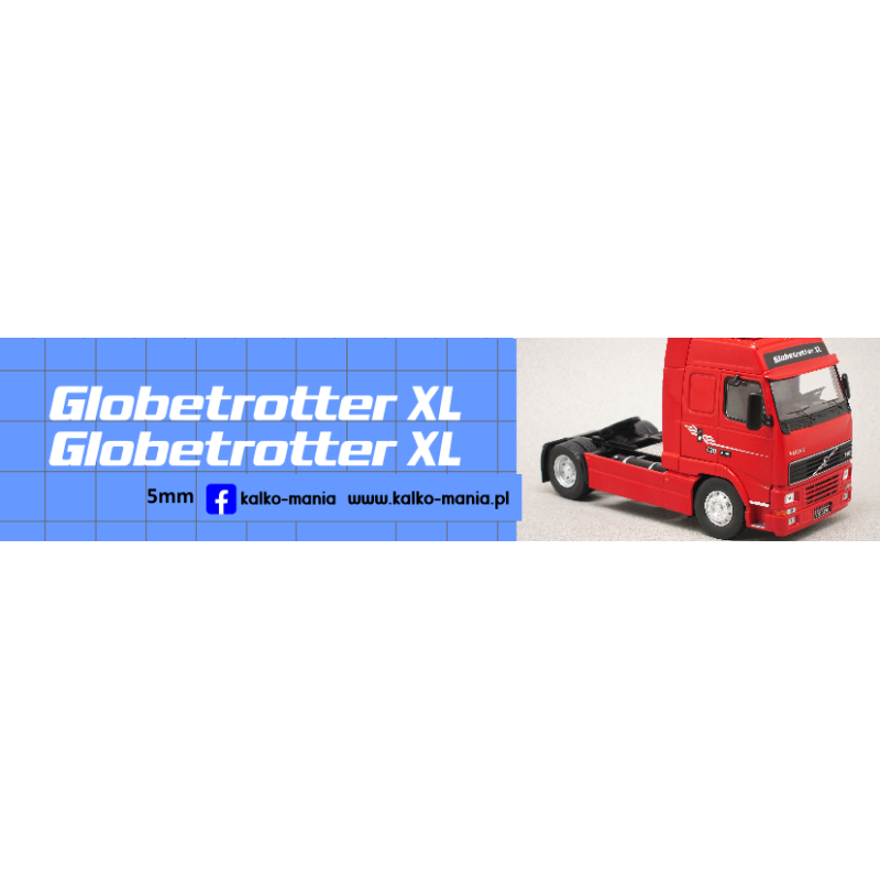 volvo fh12 fh16 globetrotter xl logo kalkomania 1:43